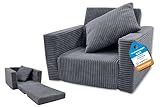 Odolplusz Kindersessel klappbar | Kindersofa Mini-Sessel Kinderstuhl Kuschelsessel | Kindermöbel für Kinderzimmer | (Graphit aus Cord)