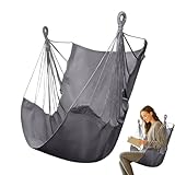 Hängemattenstuhl - Schwungsitz, Hanging Möbel | 150 kg Gewichtskapazität Außenseilstuhl für Balkon Hängemattenstuhl -Swing - Seilsitz, Hangmöbel im Freien | Max. 150 kg Kapazitätsstuhl für Ver