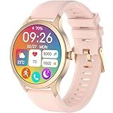 Tensky Smartwatch Damen mit Telefonfunktion 1,3'' Herren Rund Fitnessuhr 100 Sportmodi & Zifferblätter, Herzfrequenz, SpO2, Schrittzähler, Schlafmonitor, IP68 Wassedicht Smart Watch für iOS, Android