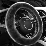 Lenkradbezug Plüsch,Auto Lenkradhülle,Abdeckung Lenkradschoner,Lenkradabdeckung,Lenkradbezug Auto,Lenkradabdeckung Winter,Universal Lenkradabdeckung für Die Meisten Autos