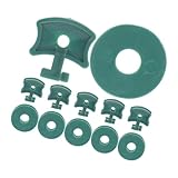 Sewroro 50 Stück Gewächshaus Befestigungsclips aus PP mit Unterlegscheiben Kunststoff Pflanzenclips für Gewächshausnetz Scharfe Kantenfrei Einfache Montage Geeignet für Blumenampeln und