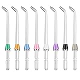 8 Stück Flosser-Ersatzspitzen für Waterpik Water Flosser, Flosser-Nachfüllköpfe, Ersatzköpfe für Waterpik, kompatibel mit Waterpik Munddusche und Zahnseide