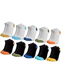 Occulto Mädchen & Jungen Sneaker Socken 10er Pack (Modell: Piccolo) 31-34 Grau Schwarz