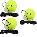 AICHUANG Tennis-Trainingsball, Tennis-Trainingsball und Tennis-Trainer-Ersatzball, Tennis-Trainerball mit Schnur, ideal für Indoor- und Outdoor-Tennisübungen mit einem Sprungball, langlebig, 3 Stück