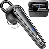 New bee Bluetooth Headset Ultraleicht Wireless Freisprech Headset V5.1, CVC 8.0 Dual ENC Geräuschunterdrückung Mikrofon 50h Gesprächszeit Bluetooth-Ohrhörer mit Ladecase für iPhone,Android,Laptop