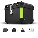 QIAKEFE Top Case Motorradkoffer, Universal, Aluminiumlegierung, Helmkoffer, mit Sicherheitsschloss, wasserdicht, Reisekoffer zur Aufbewahrung von Helmen und anderer Reitausrüstung (57 l)