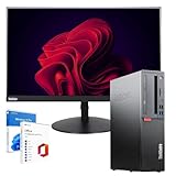 Lenovo Workstation komplett PC Desktop Intel Core i5-8500 | RAM 16 GB | SSD 512 GB | Monitor 27 Zoll ThinkVision C27i-40 FullHD Win 11 Office 2021 Professional Garantie 36 Monate