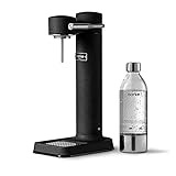 Aarke Carbonator 3 Wassersprudler, Edelstahl-Gehäuse, Sprudelwasserbereiter, inkl. BPA-freier PET-Flasche, kompatibel mit 60 L C02 Zylindern, Farbe: Mattschwarz Finish
