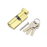 ZONSHJDKR Euro-Profilzylinder, Euro-Schließzylinder mit 3 Schlüsseln, Höhe 32 mm, Länge 50 bis 85 for Aluminiumtüren, einbruchhemmender Exzenter-Türzylinder(45x30t)