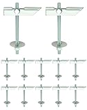 QWORK® 12 Stück M6x100mm Schwerlast Kippdübel aus Verzinkter Kohlenstoffstahl, Trockenbaudübel zum Aufhängen Schwerer Gegenstände auf Trockenbau und Decken