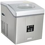 SARO Eiswürfelbereiter – 15 kg / 24 h – Edelstahl – 3 Eisgrößen wählbar – Wassertank 2 L – Vorratsbehälter 1,4 kg – Modell EB 15 PRO