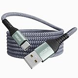 USB C Kabel 3M 3.1A Schnellladung Type C Ladekabel Nylon geflochtenes USB A auf USB C Schnellladung Ladekabel für Samsung Galaxy S10 S9 S8 Plus S21 Note 10 9 8 LG V20 G8 G7 Typ C Ladegerät Kable