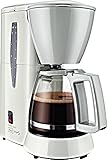 Melitta Single5 - kleine Filterkaffeemaschine - mit Glaskanne - Tropfstopp - 5 Tassen - Weiß (M720WH)