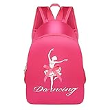 BIKETAFUWY Rucksack Damen Rucksack Musik Tastatur 61 Tasten Tasche für Kinder Mode Rucksack Tanzrucksack Ballett Schultasche Prinzessin Tanztasche für Mädchen Reise Daypack Rucksack, Warmes Rosa., One