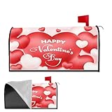 Magnetic Heart Mailbox Cover, Waterproof Letter Post Box Cover Wrap, 53x46cm/20.87x18.11 inches Decorative Mailbox, Colorful Outdoor Decoration for Garden, Lawn, Corridor