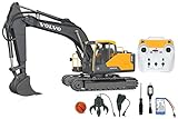 JAMARA Volvo EC160E Metal 1:16 2,4GHz Destruction-Set – Metallgetriebe, Metallschaufel, jedes Gelenk einzeln steuerbar, realistische Sounds, LED Scheinwerfer, Hubkraft 1,5KG, 406300, Gelb