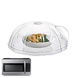 Nybhyjka Mikrowellen-Abdeckhaube | Ofenplattenschutz zum Erhitzen – spritzwassergeschützte, transparente Spritzschutzabdeckung für Mikrowelle, Herd, Küche, Zuhause