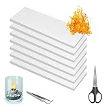 HICOHAND Kleiner Keramik-Wolldocht, 12 Stück, Tisch-Feuerstelle, Keramikfaser, Baumwollkern für Tisch-Feuerstelle, Schüssel zur Verlängerung der Brenndauer, Innen- und Außenbereich, Tischkamine