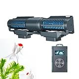 HTDRE Kreuzstrompumpe, Sinus-Kreuzstrompumpe mit Wellenerzeuger, Aquarien-Strudelpumpe, 7 Modi, App-Schnellverbindung in 1 Sekunde, mit LCD-Display-Controller, für Süß- und Meerwasseraquarien, 45 W