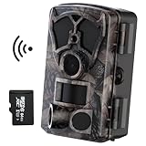 Origem Wildkamera mit Handyübertragung APP & 64G SIM Karte 64MP 4K WLAN, Wildtierkamera mit Nachtsicht Bewegungsmelder 940nm WiFi, 0.1s Auslösezeit, IP66 Wasserdicht für Jagd & Waldschutz