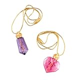 Simba Toys Bubble Fun Seifenblasen‑Ketten Doppelset – 2X 15 ml Spezial‑Lauge mit 60 cm Ketten, Herz‑ und Kristall‑Anhänger – handliches Outdoor‑Spielzeug ab 3 Jahren Puste‑Spaß