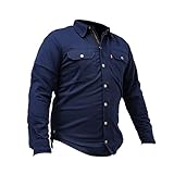 GREAT BIKERS GEAR – Herren-Motorradhemd, komplett verstärkt mit schützendem Aramid-Futter, Motorradbekleidung mit kostenlosen CE-Protektoren