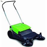 BricoLoco Kehrmaschine, manuell, für Garten, Laub, Terrasse, Wege, Außen- und Innenbereich, mechanisch, Komfort vor Besen oder Bürsten, Made in Germany, Multidirektional