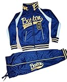 Generisch Kinder Jungen Jogginganzug Trainingsanzug Sportanzug Hose Jacke Set (Boston Blau, 140-146)