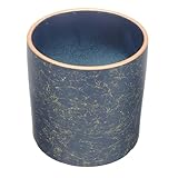 Housoutil Phalaenopsis Blumentopf aus Keramik Nordischer Stil Kleiner Orchideentopf Garten Pflanztopf Blau ohne Untersetzer Dekorativer Blumentopf für Balkon und Büro