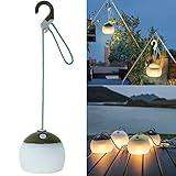 LED Campinglampe, 320 Lumen, 2 Farben, 3 Lichtmodi, Bruchsicher, 4000mAh Notstrombank, IPX5 Wasserdichte LED Camping Laterne USB C Wiederaufladbare LED Nachtlicht für Wandern, Notfall, Dekoration