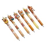Generisch Gel Radierbare Stifte,6 Stück Design Schreibwaren-Set - 0.5mm Tinte Radierbare Stifte mit Lustigen Designs - Für Schüler, Kinder, Erwachsene Für Zuhause, Büro, Schule, Studium, Schreiben,