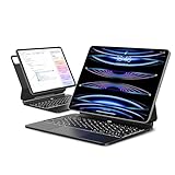 APPS2Car Magic Keyboard für iPad Pro 11 Zoll (1., 2., 3., 4. Generation) und iPad Air (4., 5. Generation), schwebender freitragender Ständer mit Trackpad-Tastatur mit Hintergrundbeleuchtung, Weiß