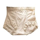 Generisch Unterhosen Damen Baumwolle, Hohe Taille Weiche Unterwäsche Frauen Baumwoll Slip Damen Hipster Panties Tanga Set Frauen Weicher Bequeme Unterhose String