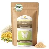 1kg BIO Reis & Erbsen Protein 7:3, 83,8% Protein, ohne Zusätze, 70% Bio Reisprotein & 30% Bio Erbsenprotein, von Natur aus vegan, laktosefrei & ohne Soja, geschmacksneutral (1000g)