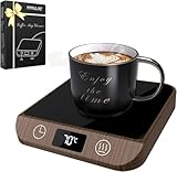 MYMULIKE Kaffeetassenwärmer, Tassenwärmer für Schreibtisch, mit 6 Temperaturen (45℃-70℃LED Display Kaffeetassenwärmer & 1-12 Stunden Timer Auto Shut von Kaffee, Tee, Milch, Kerzenwärmer
