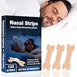 Schnarchstopper Nasenpflaster Schnarchen - 120 Stück Nasal Strips Besser Atmen Nose-Strips, Nasenstrips Anti-Schnarch für Schlafen und Sport