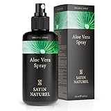 Aloe Vera Spray BIO - 200ml - Das Beste der Aloe Vera Pflanze - Vegan - Natürliche After Sun Pflege - Bei Sonnenbrand & als Feuchtigkeitscreme Gesicht - Skincare - Satin Naturel - Naturkosmetik