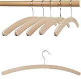 Kleiderbügel aus Buchenholz, Einfachbügel roh, 42 cm lang, sehr platzsparend, Made in EU 10 STK. roh Standard