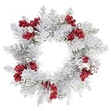 Cabilock Künstliche Leuchtergirlande Teelichter Stand Kränze Drinnen Ornamente Weihnachten Klein Weihnachtsdeko Beerenkranz Urlaubskranz Kerzengirlande Plastik