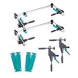 wolfcraft Türfutter-Montage-Set „PRO“ 8tlg. - 3676000 - Das Komplettset für die Montage von Türen inkl. Richtzwingen, Türfutterstreben und Ausgleichsunterlagen