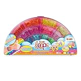 CRAZE loops Mega Rainbow - Regenbogen Loom Bänder Set XXL mit 1800 Gummibänder zum Basteln - Halsketten, Ringe und Armbänder selber machen