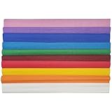 PARTY DISCOUNT wasserfestes Krepp-Papier-Set bunt, 10 Rollen, je 250x50cm, farbecht, ideal für Maibaum, Basteln, Dekorationen