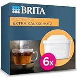 BRITA Wasserfilter Kartusche MAXTRA PRO Extra Kalkschutz (6er-Pack) Halbjahrespack, Original Ersatz-Wasserfilter für alle Kannen, filtert Kalk, ultimativer Geräteschutz: Heißgetränke-Spezialist