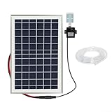 MeevrgR 10 W Solar Teichfilterpumpe mit Filter – Tauchbrunnenpumpe für Teich, Aquarium & Reservoir – 2,5 m Hubhöhe, 2 m Schlauch im Lieferumfang enthalten