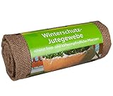 Dehner Winterschutz mit Dekor, Jute-Gewebesack, ca. 300 x 105 cm, braun