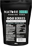 Nature Diet Goji-Beeren | 500 g | Reich an Ballaststoffen & Protein | Vegan, Glutenfrei & Laktosefrei | Ohne Gentechnik | Ideal für Snacks, Smoothies & Backen