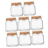 Gadpiparty 8Stücke Teiliges Kerzengläser Hochwertigem mit Holzverschluss Leere Kerzendosen für DIY Teelichthalter und Dekoration