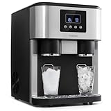 Klarstein Eiswürfelmaschine Klein, 1,8L Eiswürfelbereiter, Eiswürfelmaschine für Crushed und Bullet Eis, Schnelle Mini-Eiswürfelmaschine, Leichte Reinigung, Eiswürfelbereiter für 15kg/24h