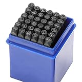 WiMas 36PCS Zahlen und Buchstaben Punch Set, Schlagbuchstaben, A-Z & 0-9 Großbuchstaben Stanzwerkzeug (3MM)