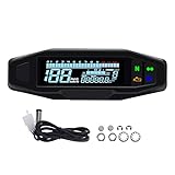 KAOLALI Universal-Digital-Tachometer für Motorrad, mit LCD-Display, Vergaser, Kilometerzähler mit Sensor